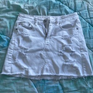 White Denim Skirt